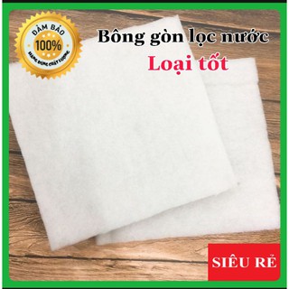 Bông lọc trắng gòn lọc nước hồ cá 50cm x 100cm - vật liệu lọc
