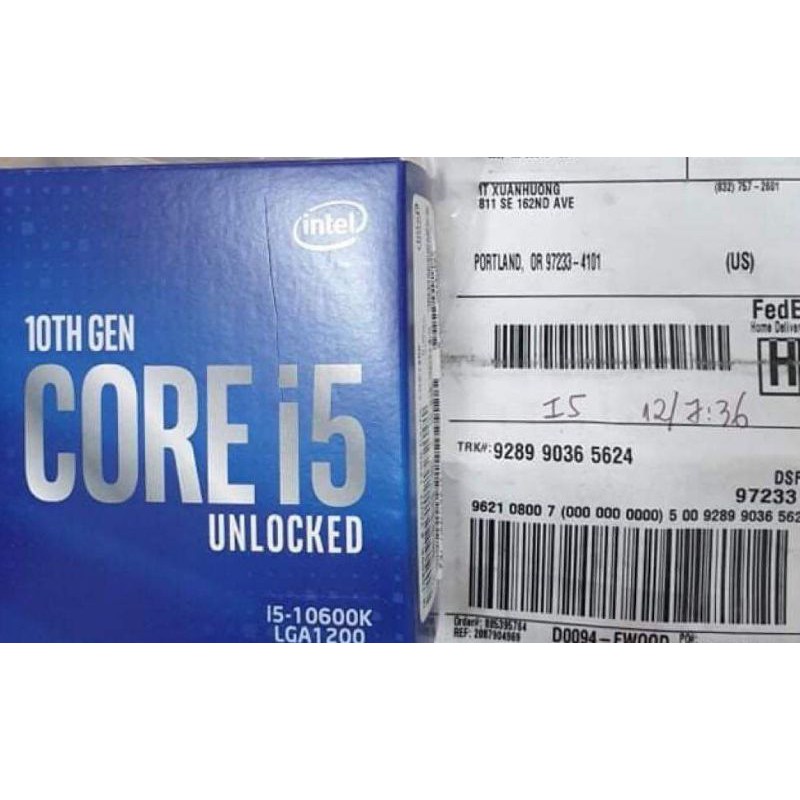 Intel core i5-10600k