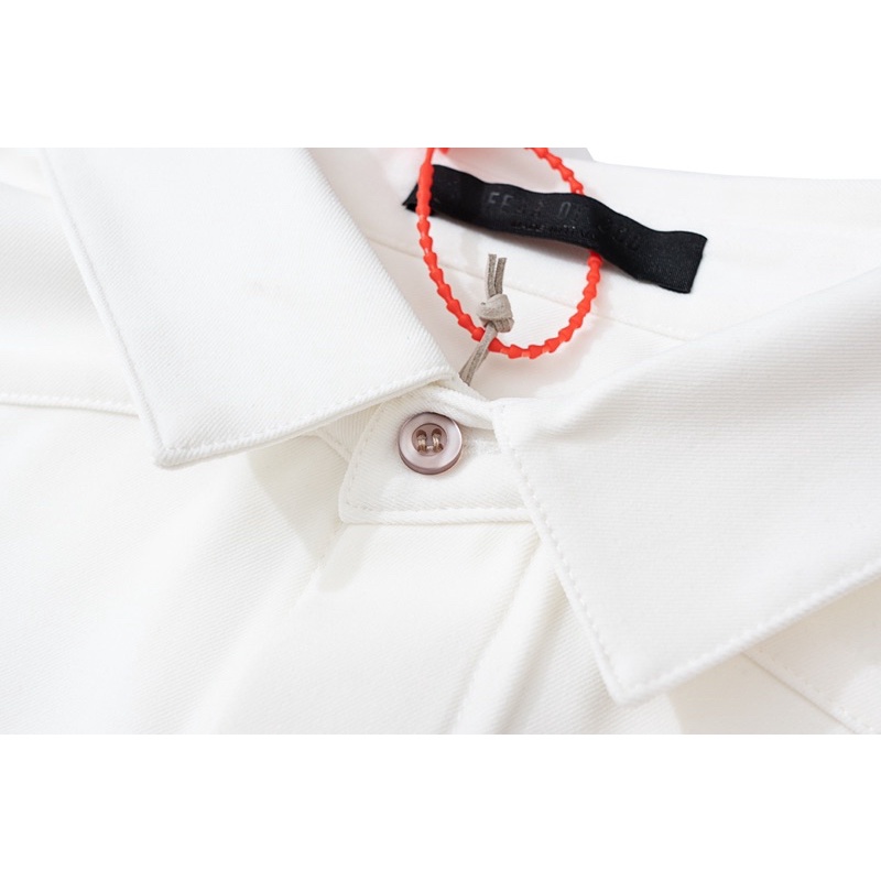 ⚡️ORDER⚡️ Áo sơ mi FEAR OF GOD/  FEAR OF GOD  White Easy Collared Shirt- sơ mi trắng FEAR OF GOD/ sơ mi FOG