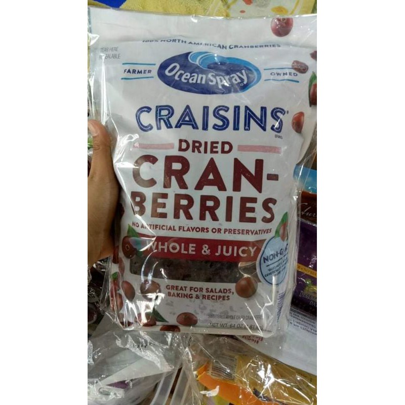 trái cây sấy khô craisin của mỹ 1,8kg