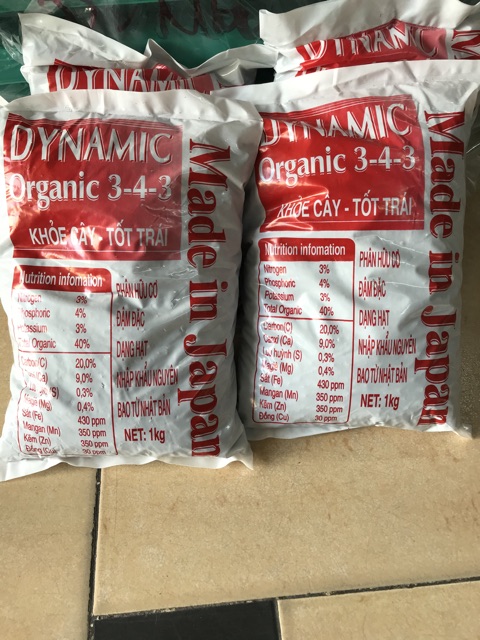Phân bón DYNAMIC 3-4-3 của NHẬT - 1kg/gói