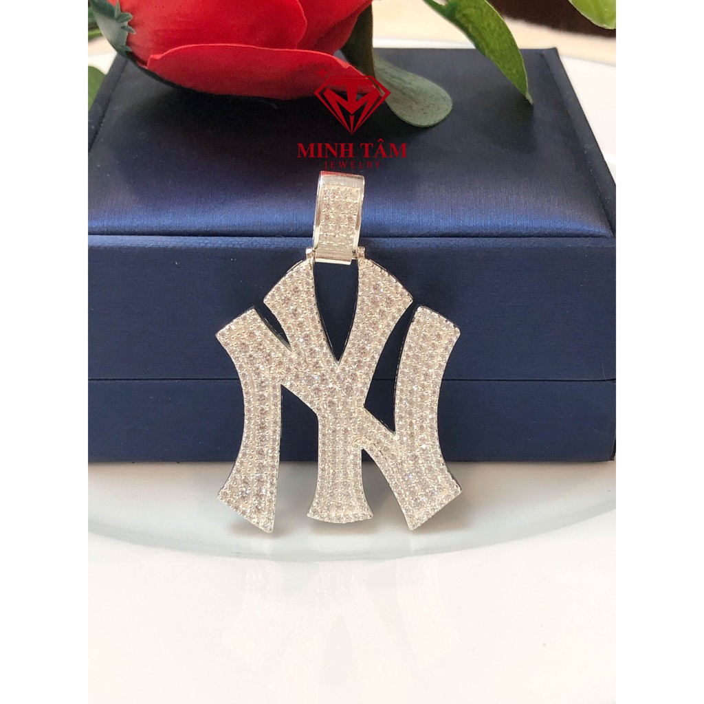 Mặt dây chuyền bạc nam NY bạc ta,Bộ dây chuyền bạc mặt NY bạc ta cao cấp cho nam-Minh Tâm Jewelry