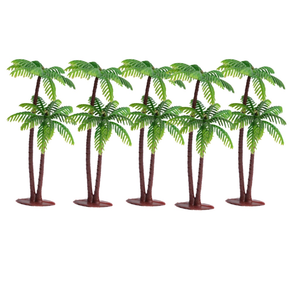 【SPP】5Pcs Mini Coconut Palm Tree Model Plant DIY Landscape Bonsai Dollhouse Decor