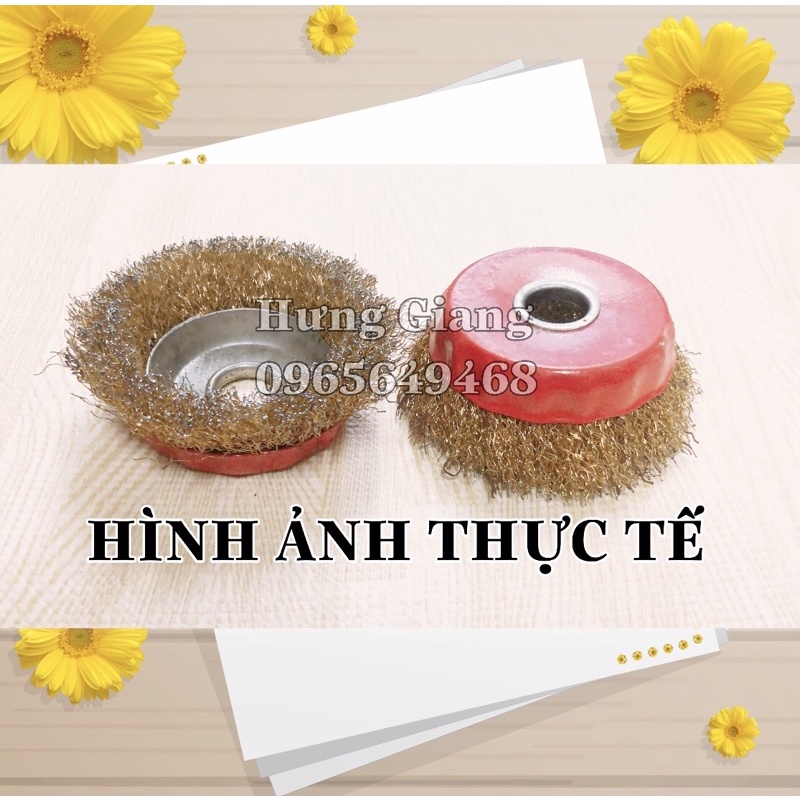 Chổi Đánh Rỉ Sét, Chén Cước Dùng Cho Máy Cầm Tay Lỗ 16mm