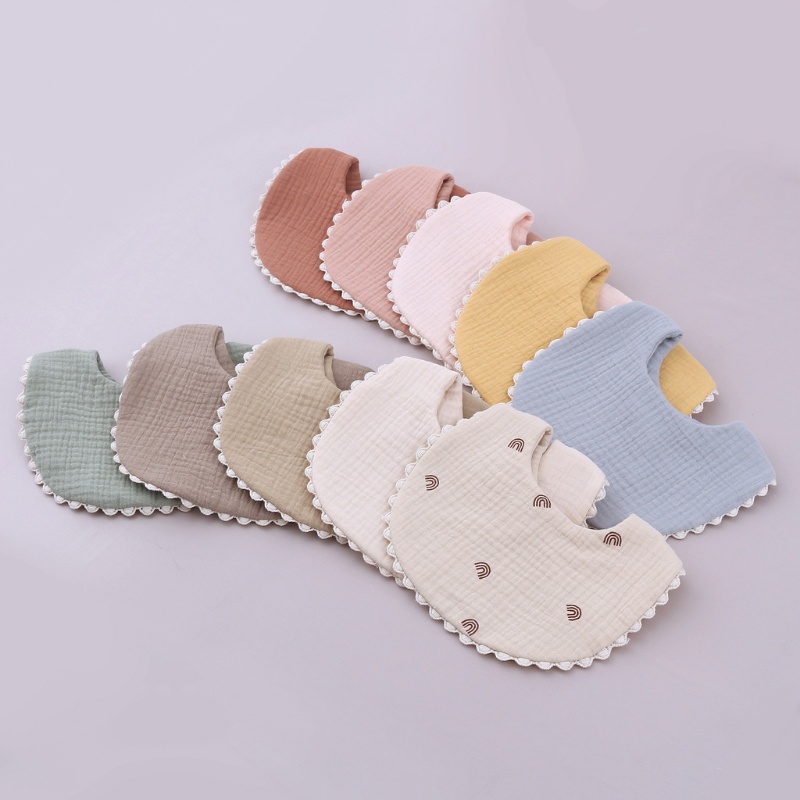 Khăn Yếm Cotton Mềm Mại Thấm Hút Tốt Dành Cho Em Bé