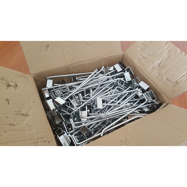 ( Combo 10 cái ) Móc inox cài thanh hộp 15x30mm kích thước dài 10cm, 15cm, 20cm, 25cm