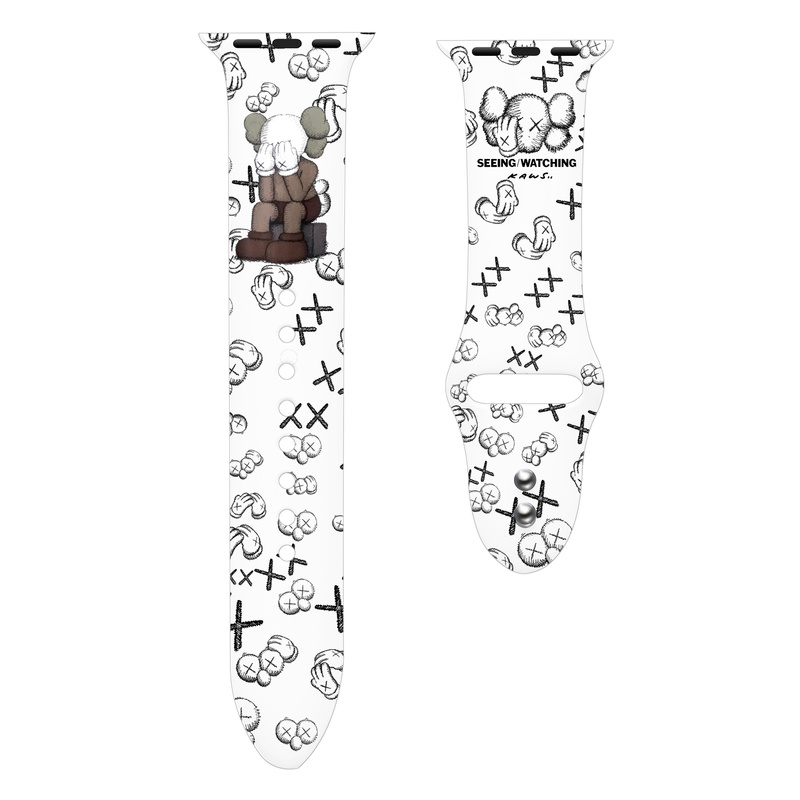 Dây Silicon Họa Tiết Sesame Street Thời Trang Dễ Thương Cho Đồng Hồ Iwatch Series 6 Se 5 4 3 2 1 38mm 40mm 42mm 44mm