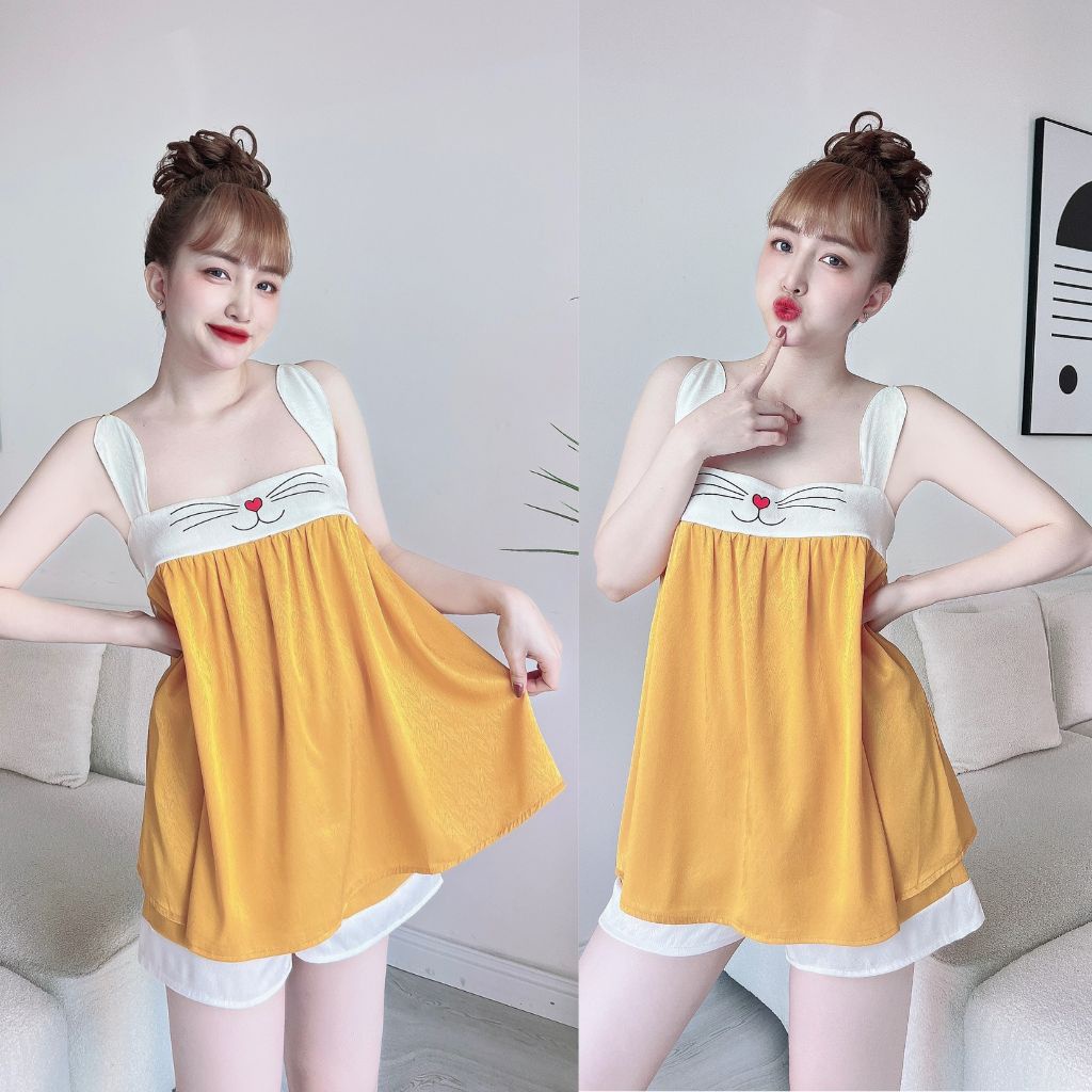 Đồ Ngủ Nữ BIGSIZE MIKY, Đồ Ngủ Sexy cao cấp mềm mại xinh xắn &lt; 70KG