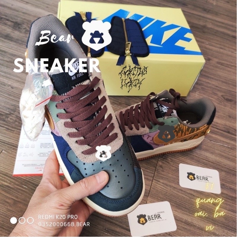 [Bear.sneaker] Giày Thể Thao AF1 Tra.vis bản BEST