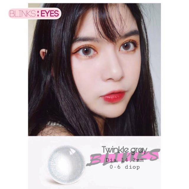 Twinkle gray ( 0 đến 8 độ ) - hydrogel silicone lens - kính áp tròng