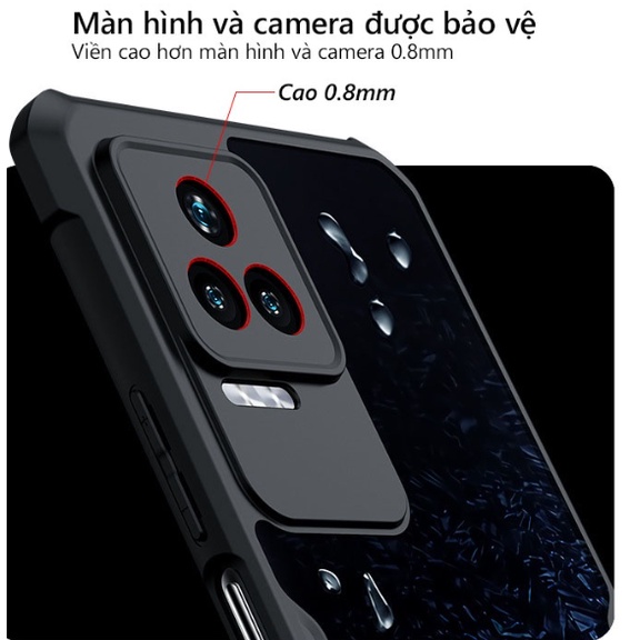 Ốp lưng XUNDD Redmi K50 / K50 Pro Mặt lưng trong suốt, Viền TPU, Chống sốc