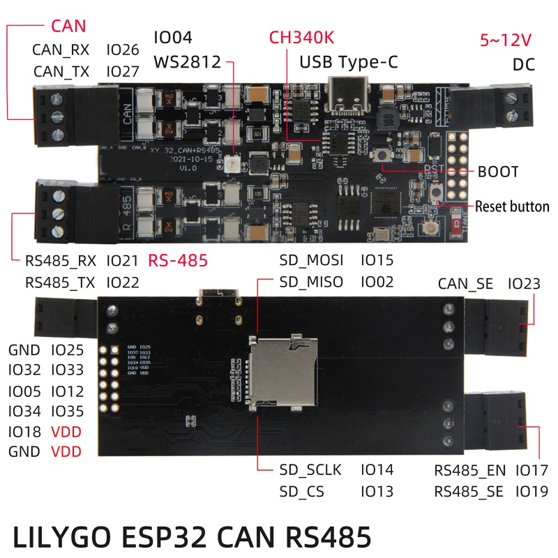 Bang Bang Bang Bang ® Bảng Mạch Phát Triển Wifi BT TTGO T-CAN485 ESP32 CAN RS-485