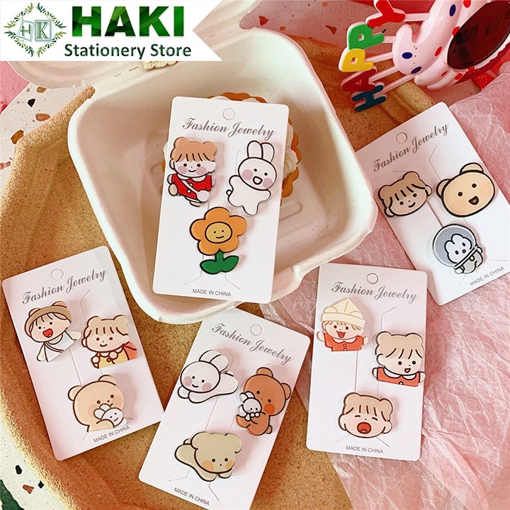 Huy hiệu cài áo balo HAKI, ghim cài áo hoạt hình cute dễ thương đáng yêu