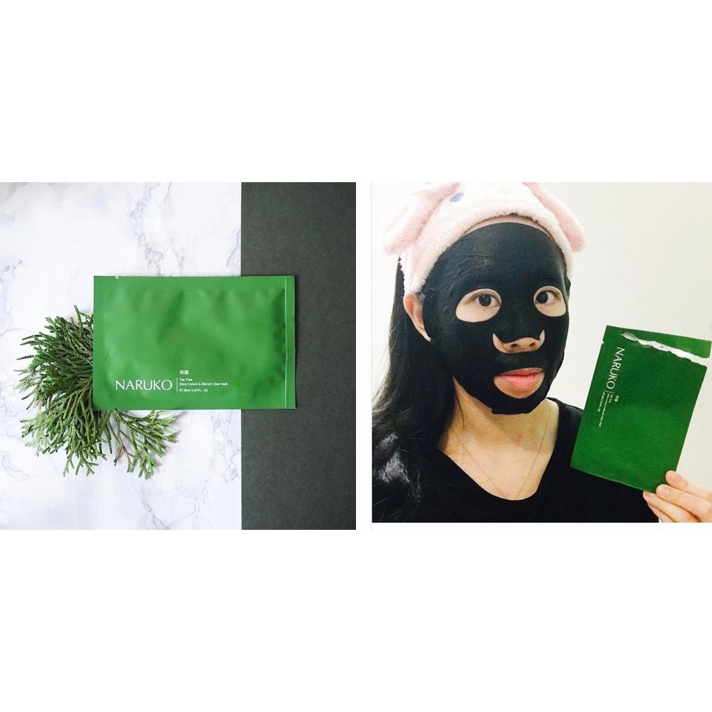 Mặt Nạ Giấy Naruko Sheet Mask - dưỡng trắng, dưỡng ẩm, chống lão hóa, giảm mụn (bản đài)