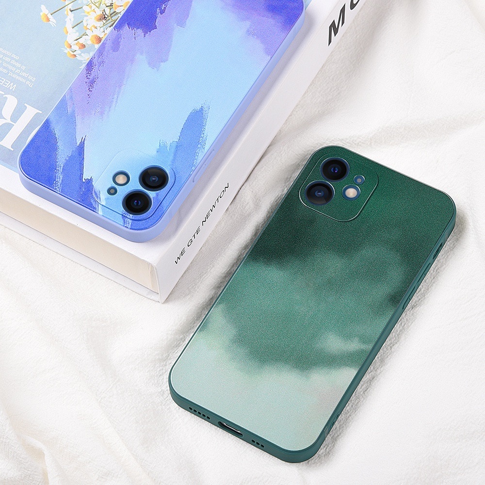 Ốp lưng Silicon Dẻo Mềm Hình Vuông Nhiều Màu Cho Iphone 11 12 Pro Max Xs Max Xr X 7 8 Plus Ốp điện thoại iPhone