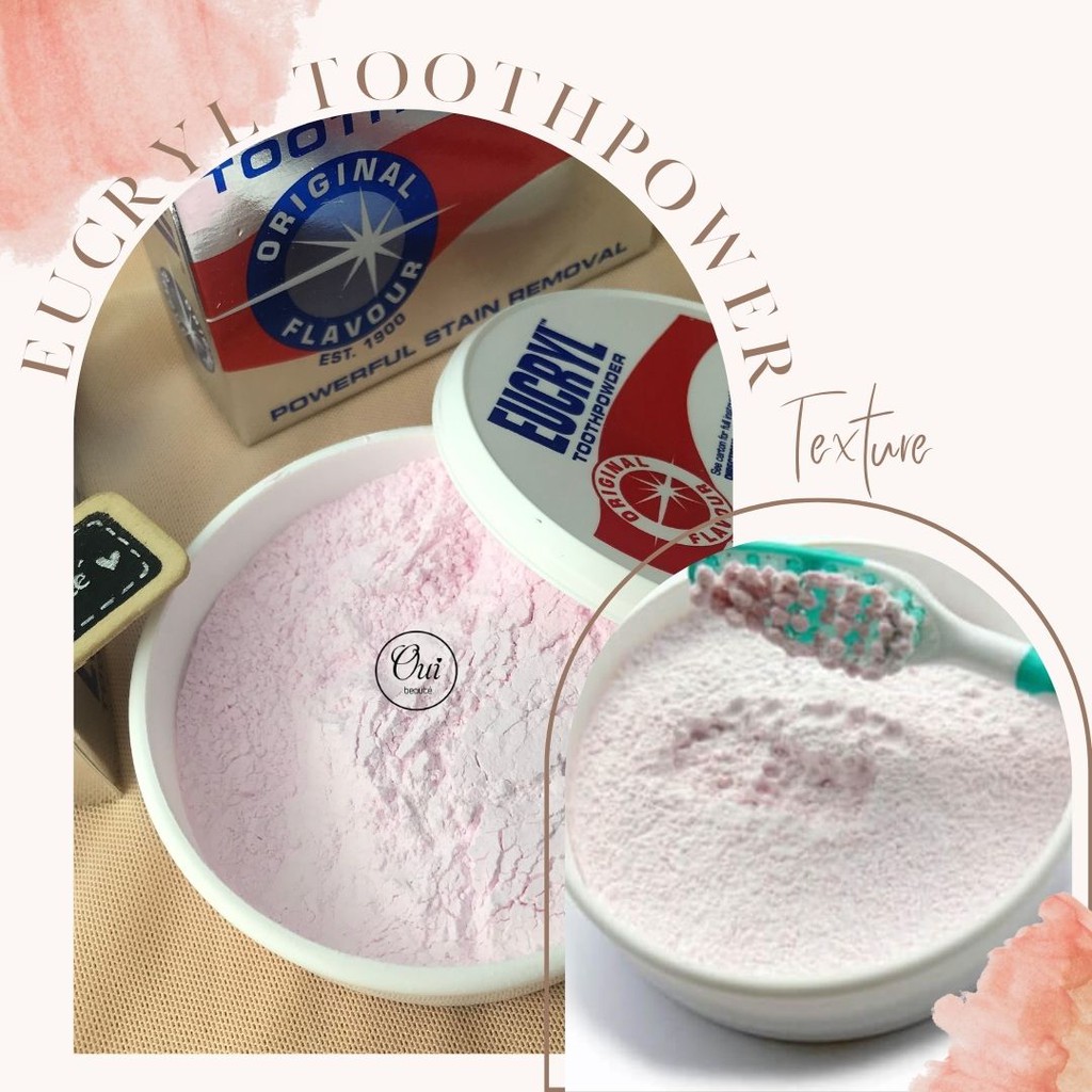 Bột đánh răng Eucryl Toothpowder Original, bột làm trắng răng hương bạc hà 50g Ouibeaute