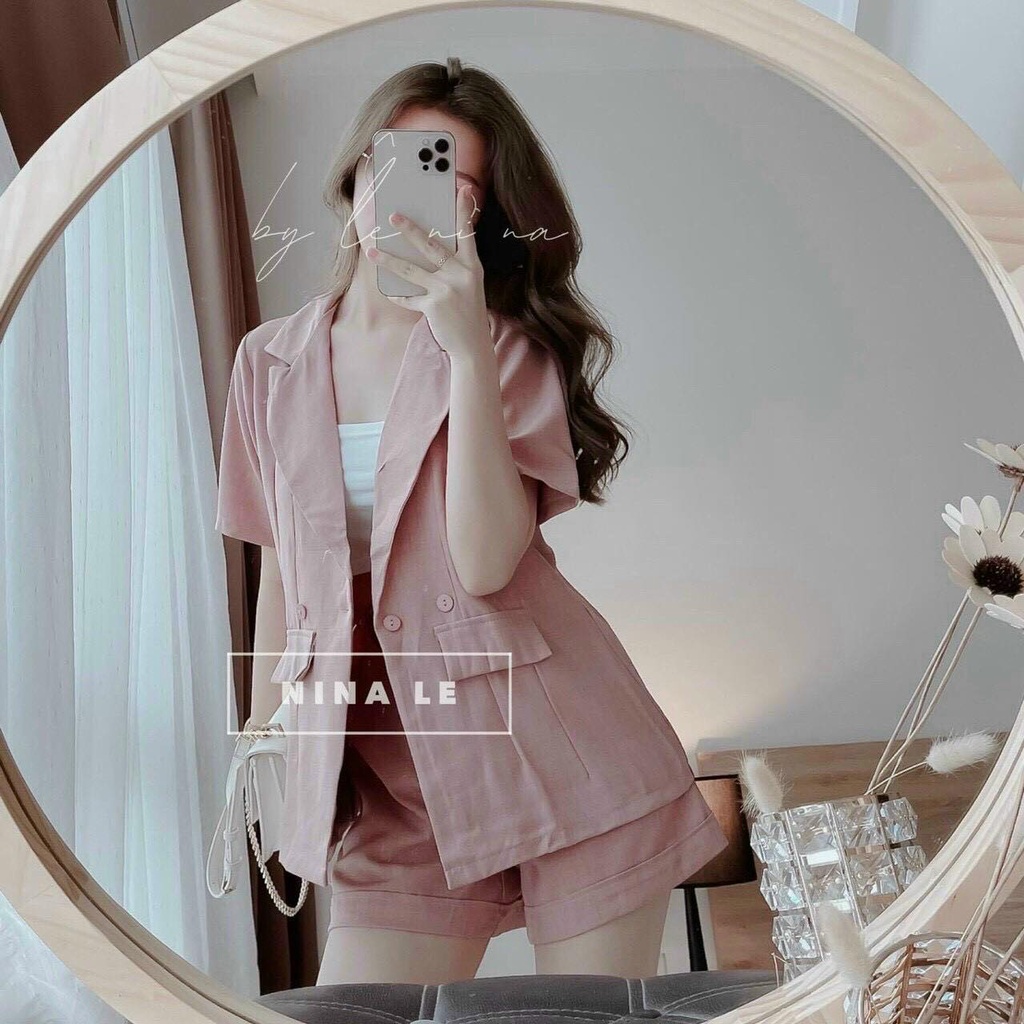 Set Bộ Vest Tay Ngắn 3 Món Thời Trang, Phù Hợp Đi Chơi, Dự Tiệc - Bum.clothing