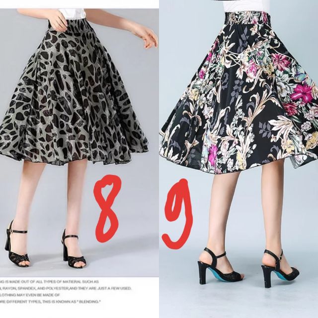 Chân váy xòe dài