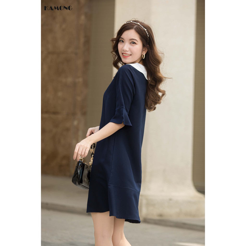 Đầm suông cổ sen đuôi cá KAMONG D043 | BigBuy360 - bigbuy360.vn