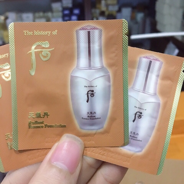 Combo 10 Gói Kem nền Whoo Essence Radiant Foundation Che Khuyết Điểm