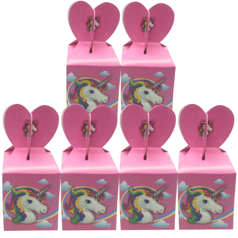 Set 6 Hộp Giấy Đựng Kẹo Hình Công Chúa Hoạt Hình Frozen 2