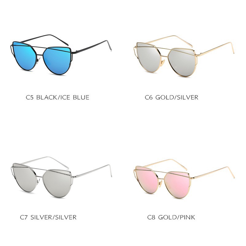 【chứng khoán sẵn sàng】INS Fashion Retro Cat Eye Women Kính râm Khung kim loại | BigBuy360 - bigbuy360.vn