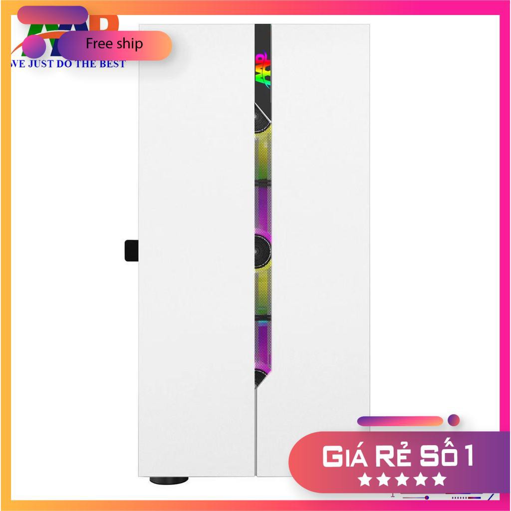 CASE AAP D1 Black/White GAMING Mặt trước dãy Led RGB