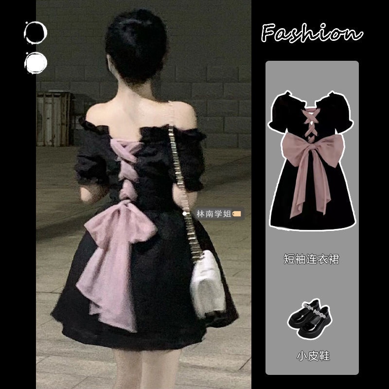 Đầm Mùa Hè Tay Ngắn Thắt Nơ Phong Cách Mới Dành Cho Nữ 2022