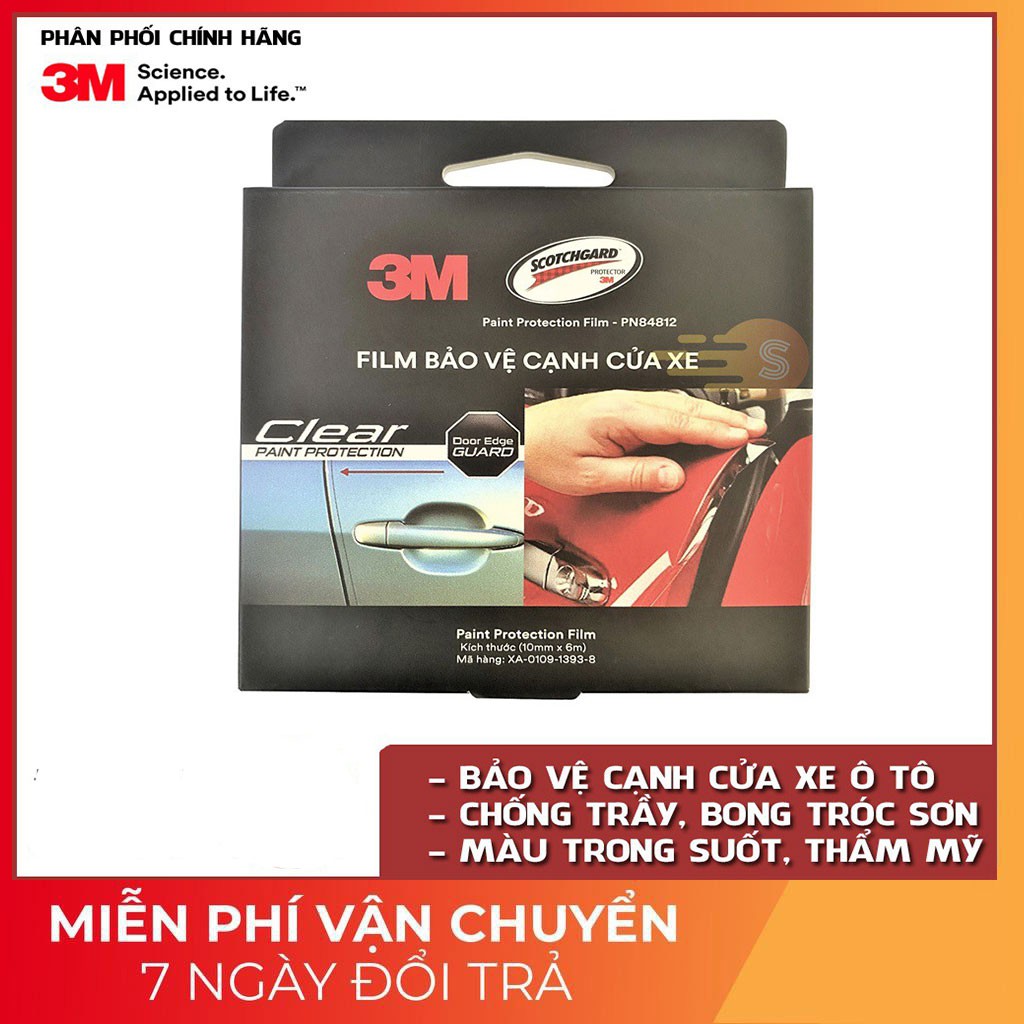 Phim PPF bảo vệ cạnh mép cửa chống trầy 3M Door Edge Guard 1393 10mmx6m