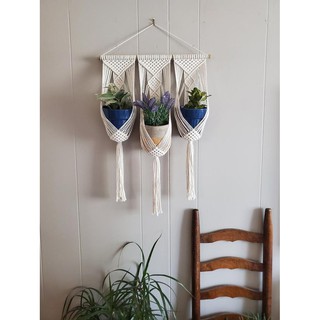 Bộ dây treo 3 chậu cây lọ hoa macrame handmade 💝FREESHIP💝 cao cấp NHÀ THOÁNG dây treo trang trí