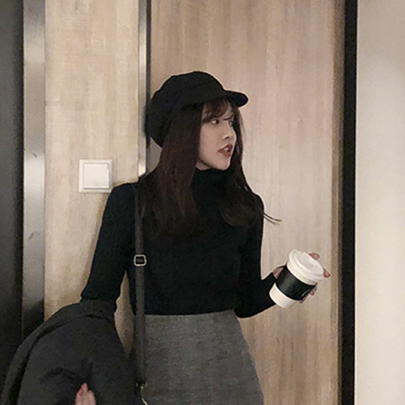 Áo Sweater Dệt Kim Tay Dài Cổ Lọ Ôm Dáng Nhiều Màu Sắc Tùy Chọn | BigBuy360 - bigbuy360.vn