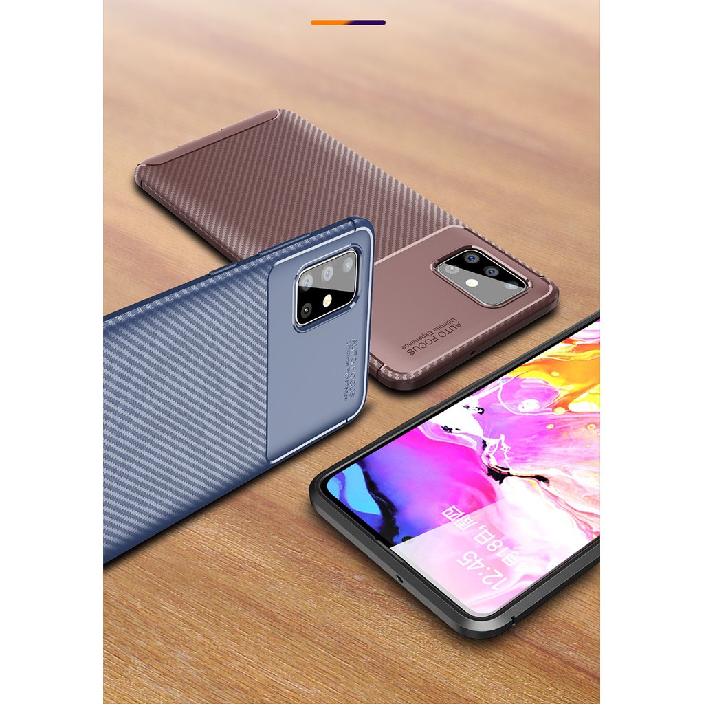 Ốp lưng Samsung  A51 FREESHIP Từ 50k chống sốc Auto Focus vân Rằn Ri siêu bền chống mồ hôi 2