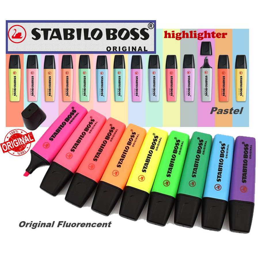 [Bán lẻ] Bút đánh dấu highlight Stabilo Boss Original pastel (made in Germany)
