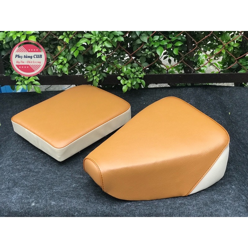 Bộ yên đôi xe cub 81-82-Dd màu bò kem
