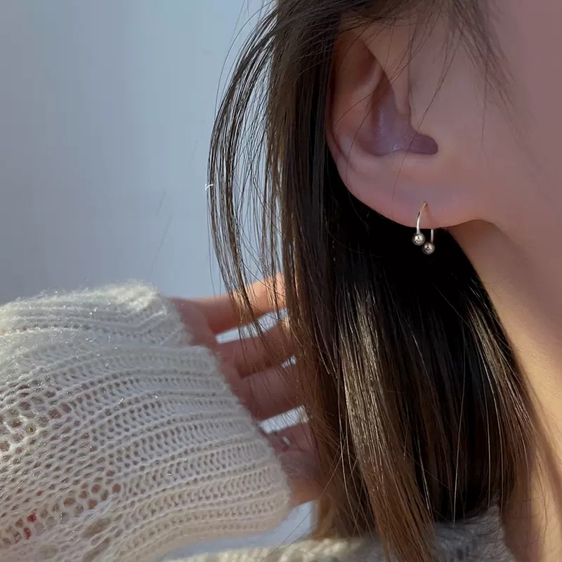 Khuyên Xỏ Môi / Khuyên Tai / Môi Hình Quả Bóng Tròn Bằng Thép Không Gỉ Đa Năng Unisex