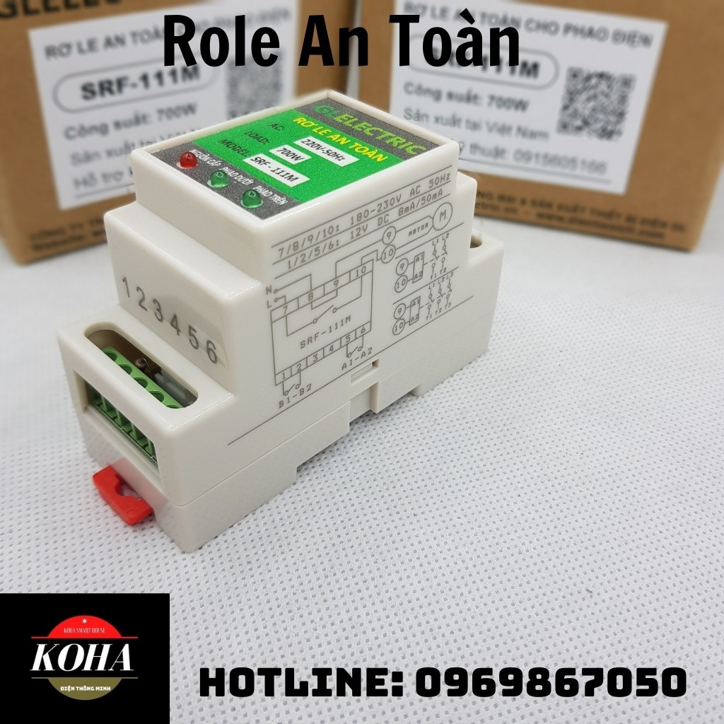 Role an toàn cho phao điện máy bơm GLelectric- SRF111M - 12V bồn nước chống giật, rò rỉ điện