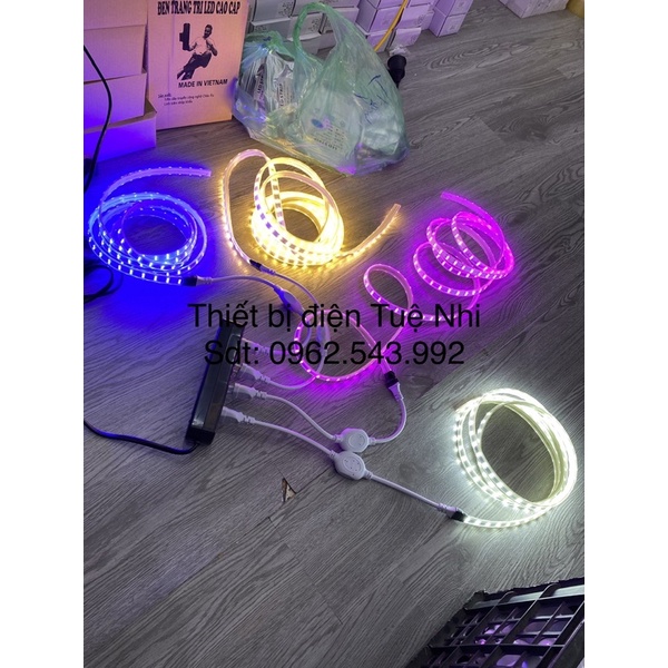 Sale _ Dây đèn led hắt trần 2835 _120 mắt led ánh sáng trắng, vàng, xanh dương, tím/1m(mua 15m tặng 1 nguồn)