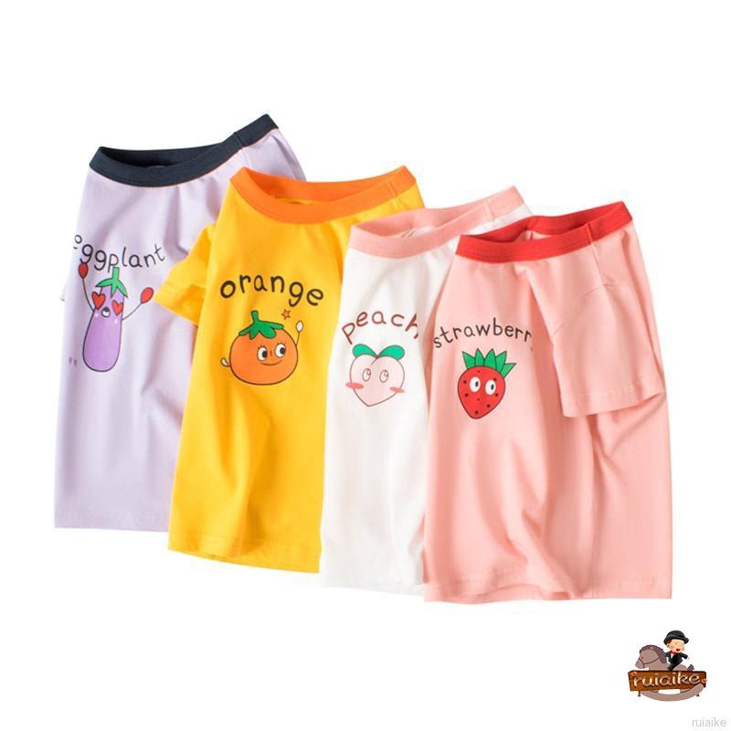 Áo Thun Cotton Tay Ngắn Cổ Tròn Cho Bé Trai &amp; Gái Từ 1-6 Tuổi