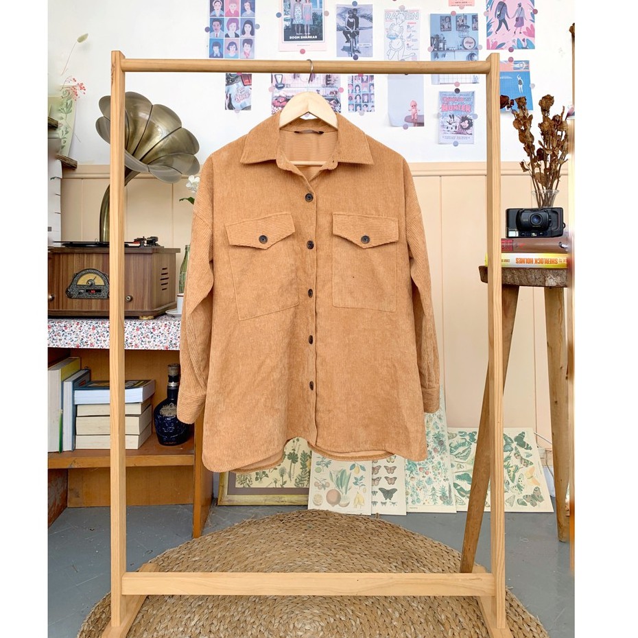 DOTTIE - Áo Khoác Corduroy Dáng Rộng Nữ T0088