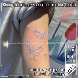 Hình Xăm Dán Tạm Thời Lâu Phai Thiết Kế Hình Bướm / Bướm  Hình xăm dán tạm thời hình bướm chống thấm nước độc đáo dễ thương/hình xăm 15 ngày