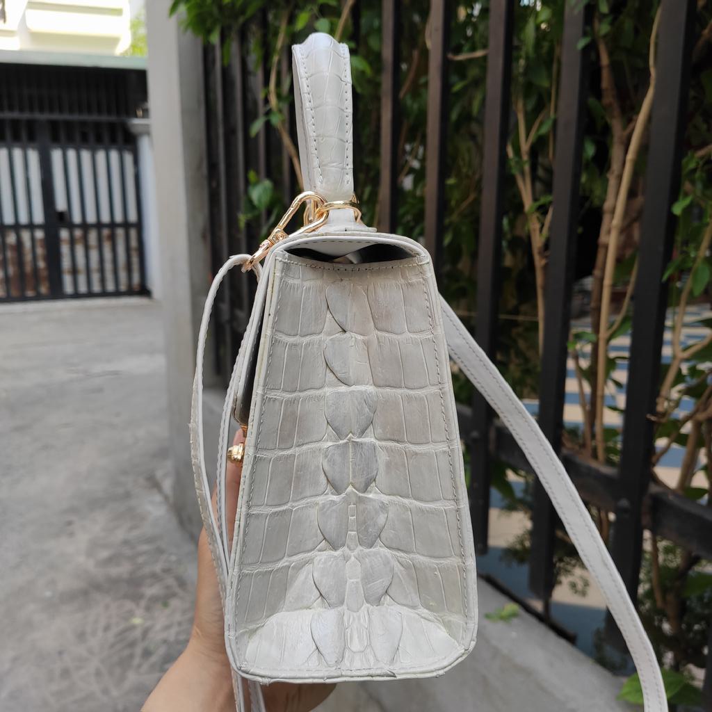 Túi xách nữ da cá sấu BẠCH TẠNG hàng hiếm!