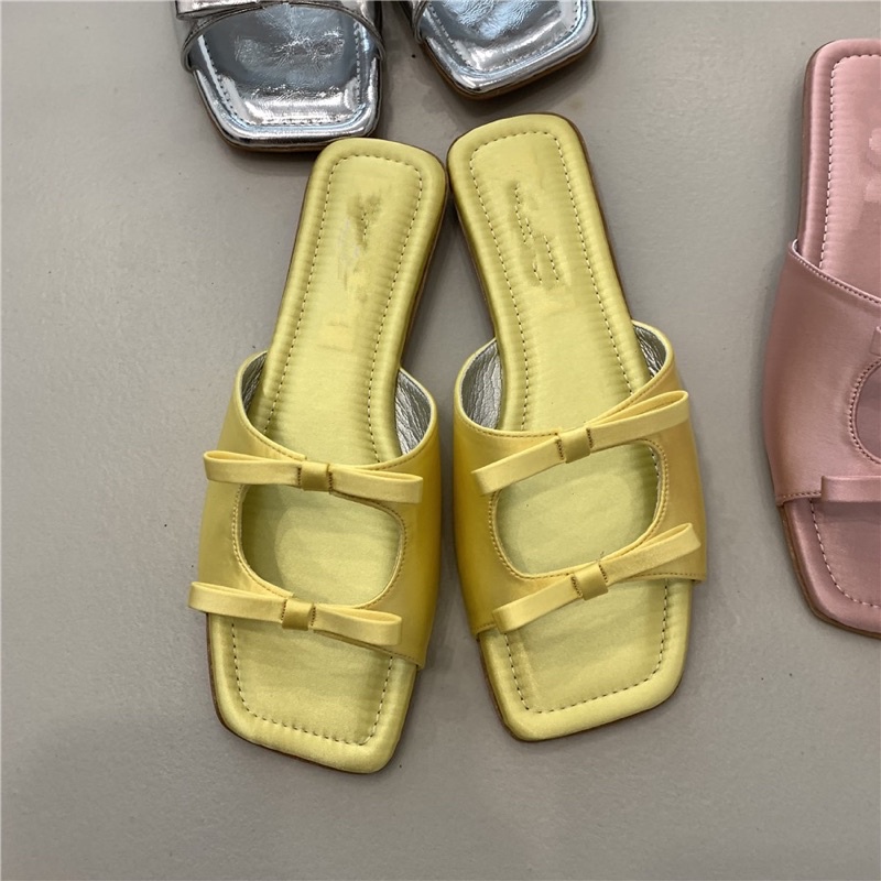 ✨💕Dép lê quai ngang thiết kế nơ nhỏ xinh xắn