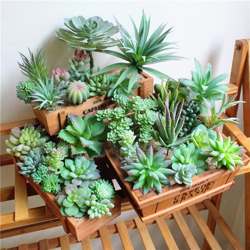1 Chậu Cây Bonsai Giả Mini Dễ Thương Trang Trí Bàn Làm Việc/Văn Phòng