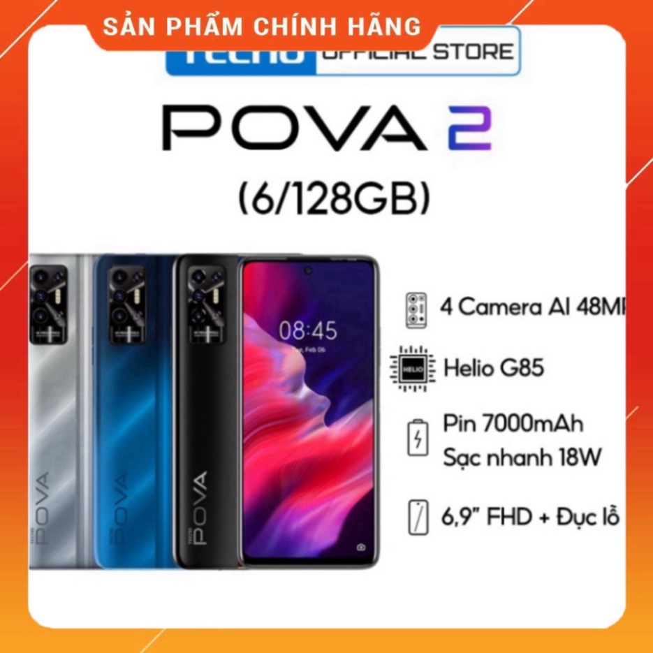 Điện thoại Tecno Gaming Pova 2 (6GB+128GB) | Chính Hãng