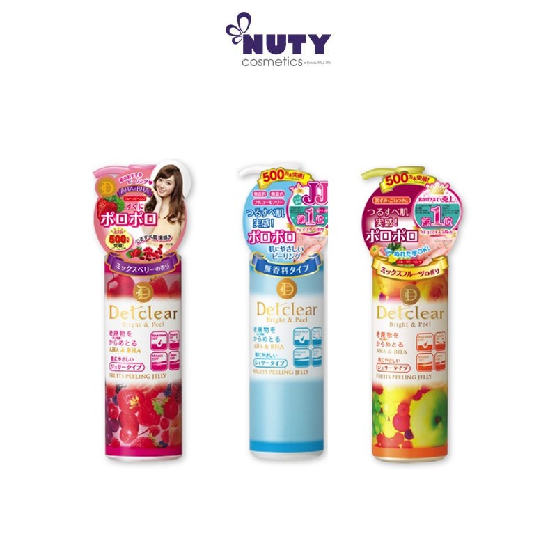 Tẩy Tế Bào Chết Meishoku Detclear Bright & Peel Fruits Peeling Jelly (180ml)