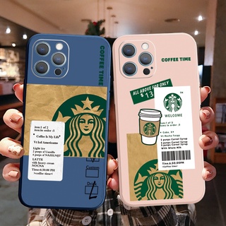 Ốp Điện Thoại Silicon Mềm Hình Starbucks Đơn Giản Cho Iphone 11 12 Mini 13 Pro X XS Max 7 8 Plus SE 2020