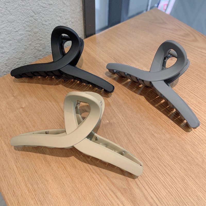 Kẹp Tóc Đuôi Ngựa Bằng Nhựa Cỡ Lớn Phong Cách Hàn Quốc Đơn Giản Dành Cho Nữ