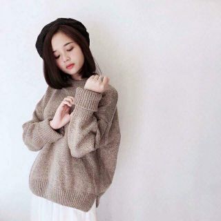 Áo cổ lọ chất liệu Len dệt