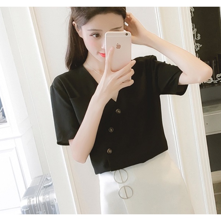 B658 ÁO SƠ MI CỔ V SALE LẺ SIZE