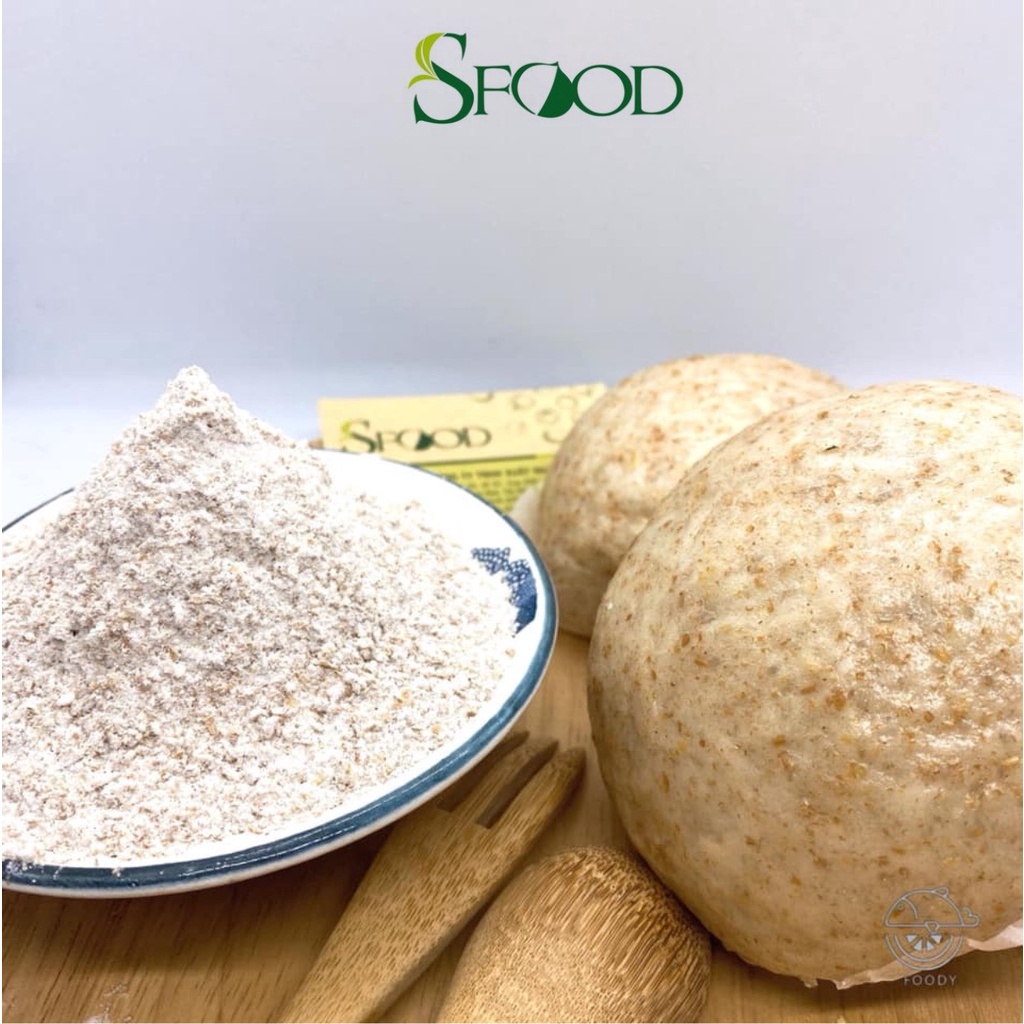 Bột bánh bao nguyên cám SFOOD, bánh bao healthy 600gram (có tặng kèm men nở)